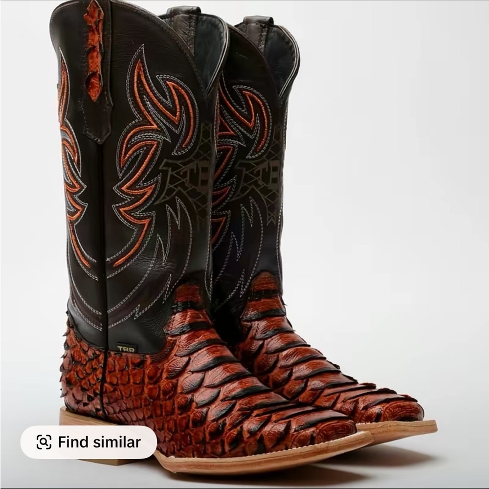 Mens TEXAS BOOT RANCH western boots size 10.5